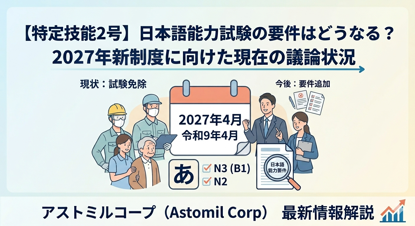 【特定技能2号】「日本語能力試験不要」は終了！？2027年4月の新基準！